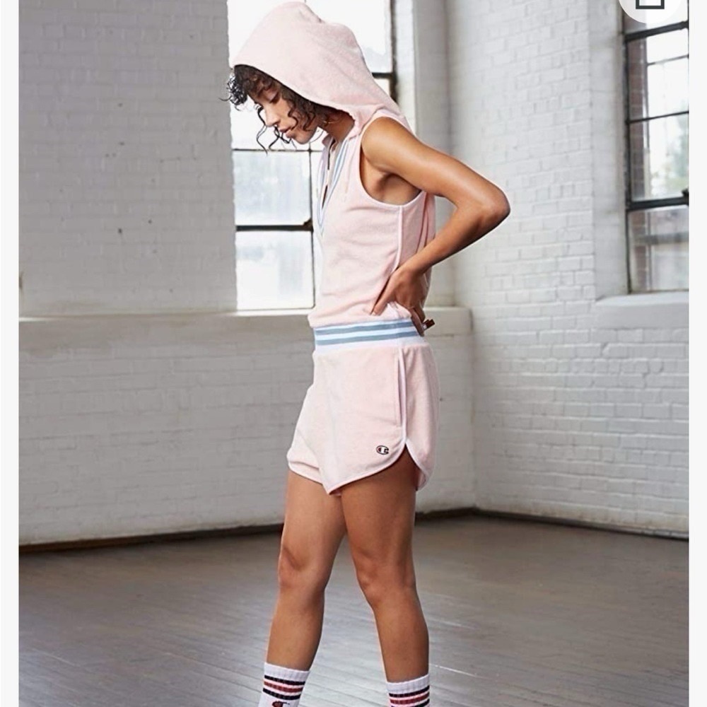 Champion Terry Cloth Hoodie Romper XS